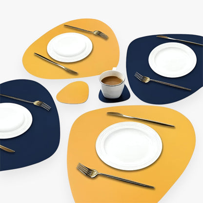 Reversible Heat Resistant Placemats and Coaster Set