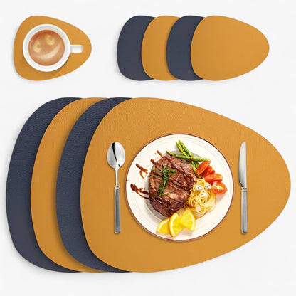 Reversible Heat Resistant Placemats and Coaster Set