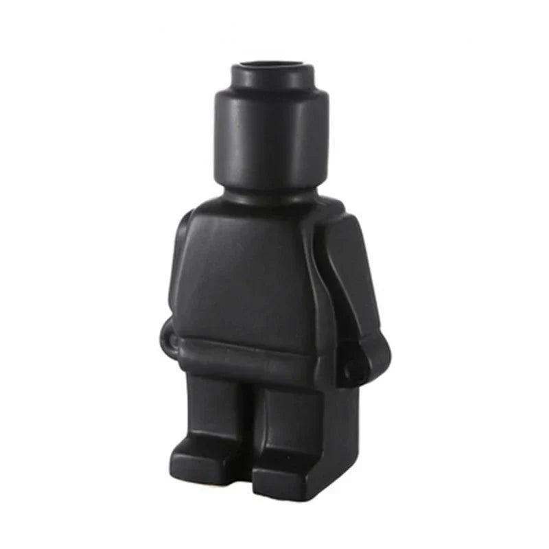 Robot Vase Creative Ceramic Flower Vase Modern Home Decor
