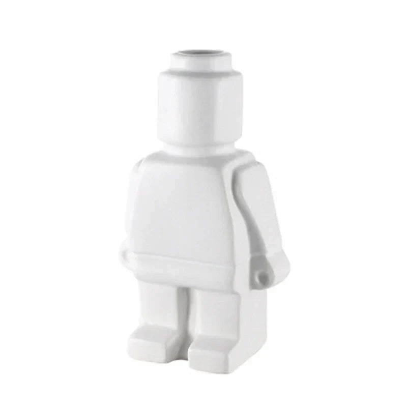 Robot Vase Creative Ceramic Flower Vase Modern Home Decor