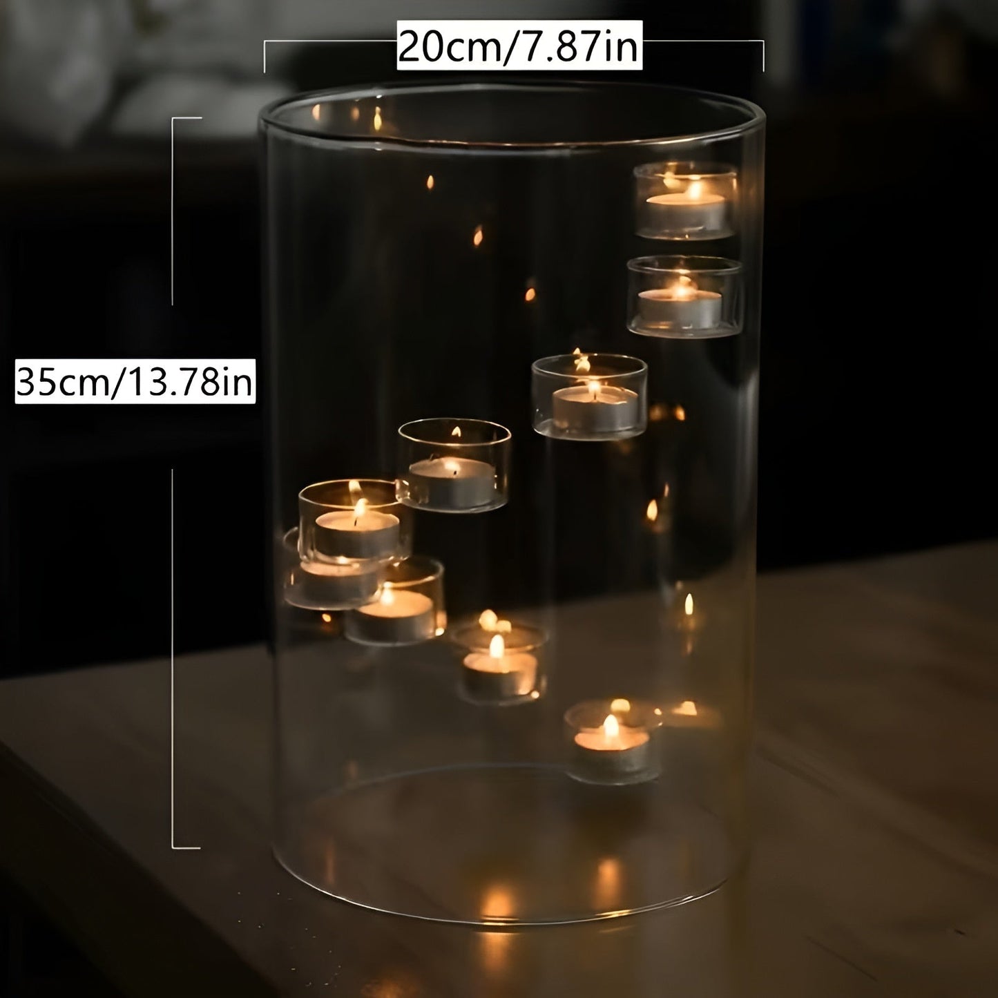 Rotating Glass Candle Holder European Style Table Decor