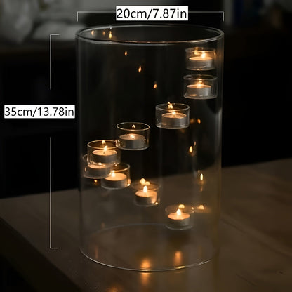 Rotating Glass Candle Holder European Style Table Decor