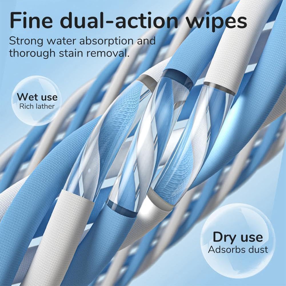 Rotating Window Cleaning Mop With Spray Extension Pole