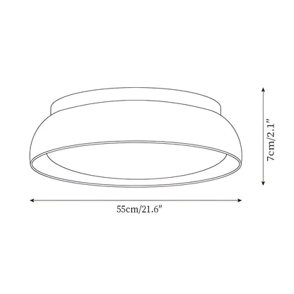 Round Ceiling Light Travertine Wood LED Ceiling Lamp