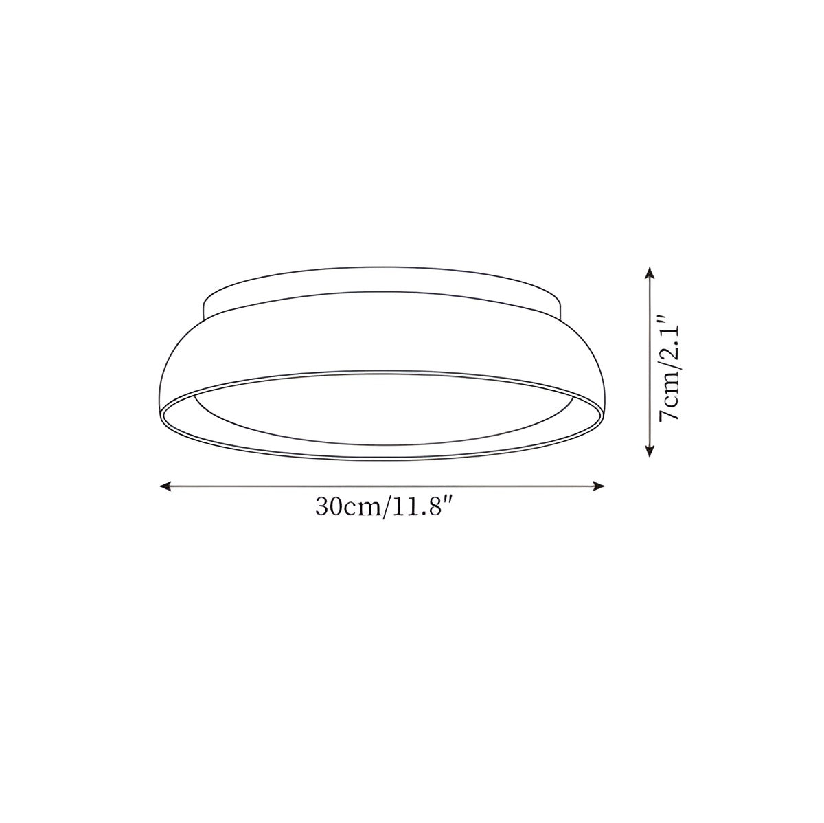 Round Ceiling Light Travertine Wood LED Ceiling Lamp