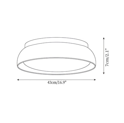 Round Ceiling Light Travertine Wood LED Ceiling Lamp