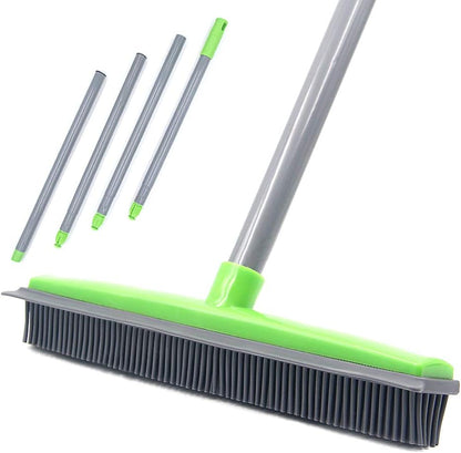Rubber Broom Floor Cleaner Pet Hair Remover Sweeping Brush For Carpet Tile Hardwood