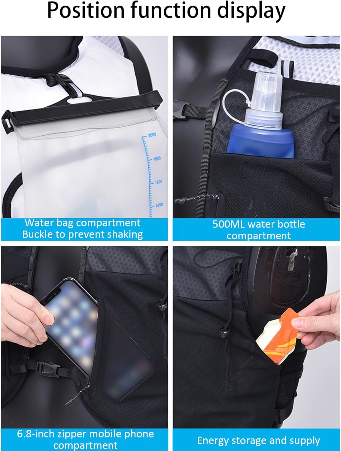 Running Hydration Vest Backpack Lightweight Trail Cycling Pack