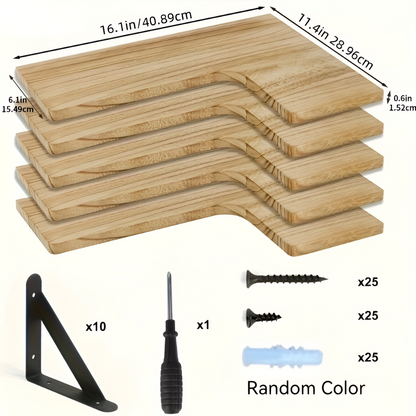 Rustic Corner Wall Shelf Set Decorative Floating Display Shelves