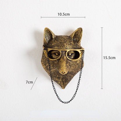 Rustic Deer Head Wall Decor Resin Animal Wall Ornament
