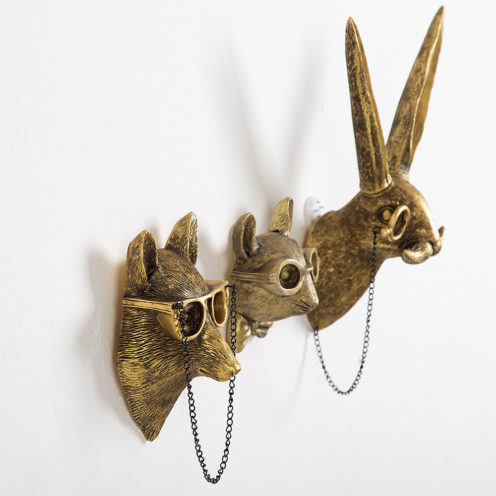 Rustic Deer Head Wall Decor Resin Animal Wall Ornament