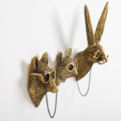 Rustic Deer Head Wall Decor Resin Animal Wall Ornament