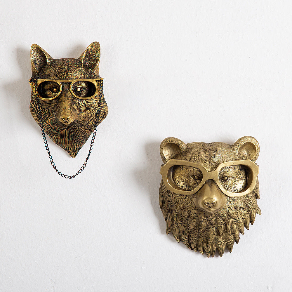 Rustic Deer Head Wall Decor Resin Animal Wall Ornament