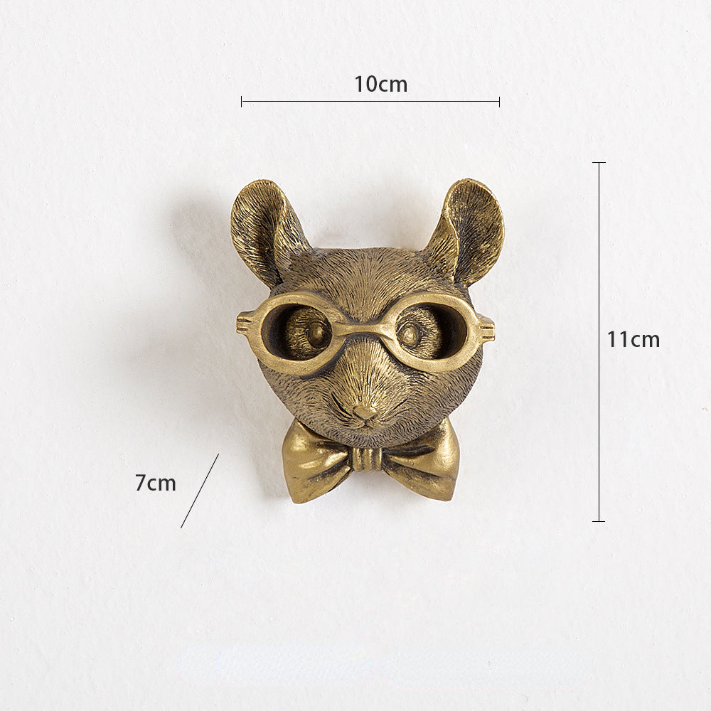Rustic Deer Head Wall Decor Resin Animal Wall Ornament