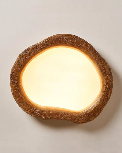 Rustic Wood Ceiling Light Modern Decorative Flush Mount Lamp