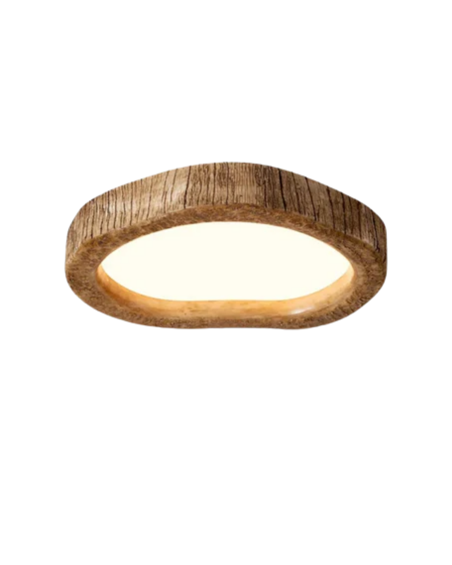 Rustic Wood Ceiling Light Modern Decorative Flush Mount Lamp