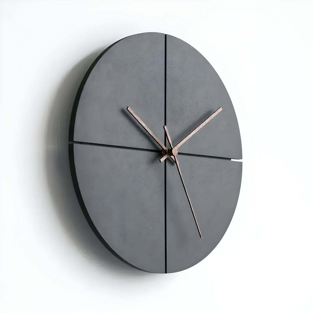 Scandinavian Black Wall Clock Modern Silent Round Square Design