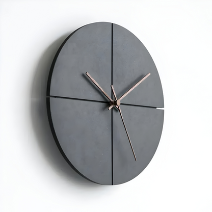 Scandinavian Black Wall Clock Modern Silent Round Square Design