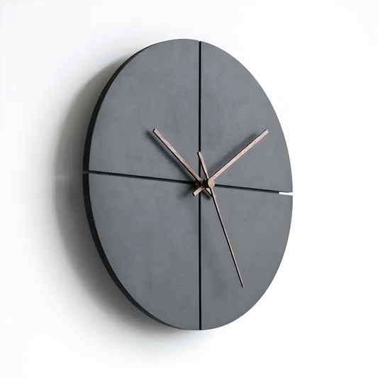 Scandinavian Black Wall Clock Modern Silent Round Square Design