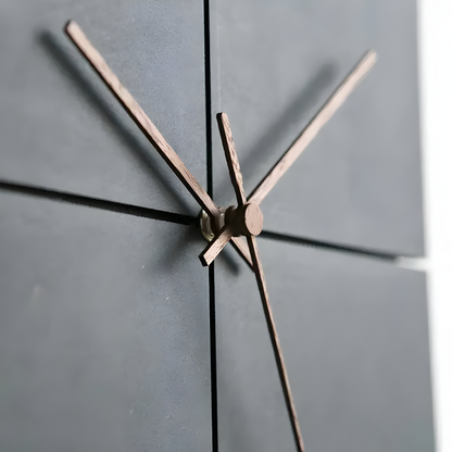 Scandinavian Black Wall Clock Modern Silent Round Square Design