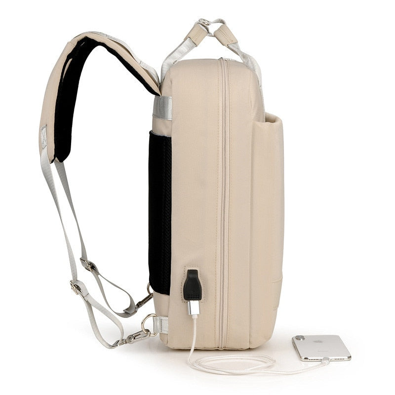 Secure Laptop Backpack Waterproof USB Charging Travel Daypack