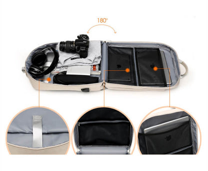 Secure Laptop Backpack Waterproof USB Charging Travel Daypack
