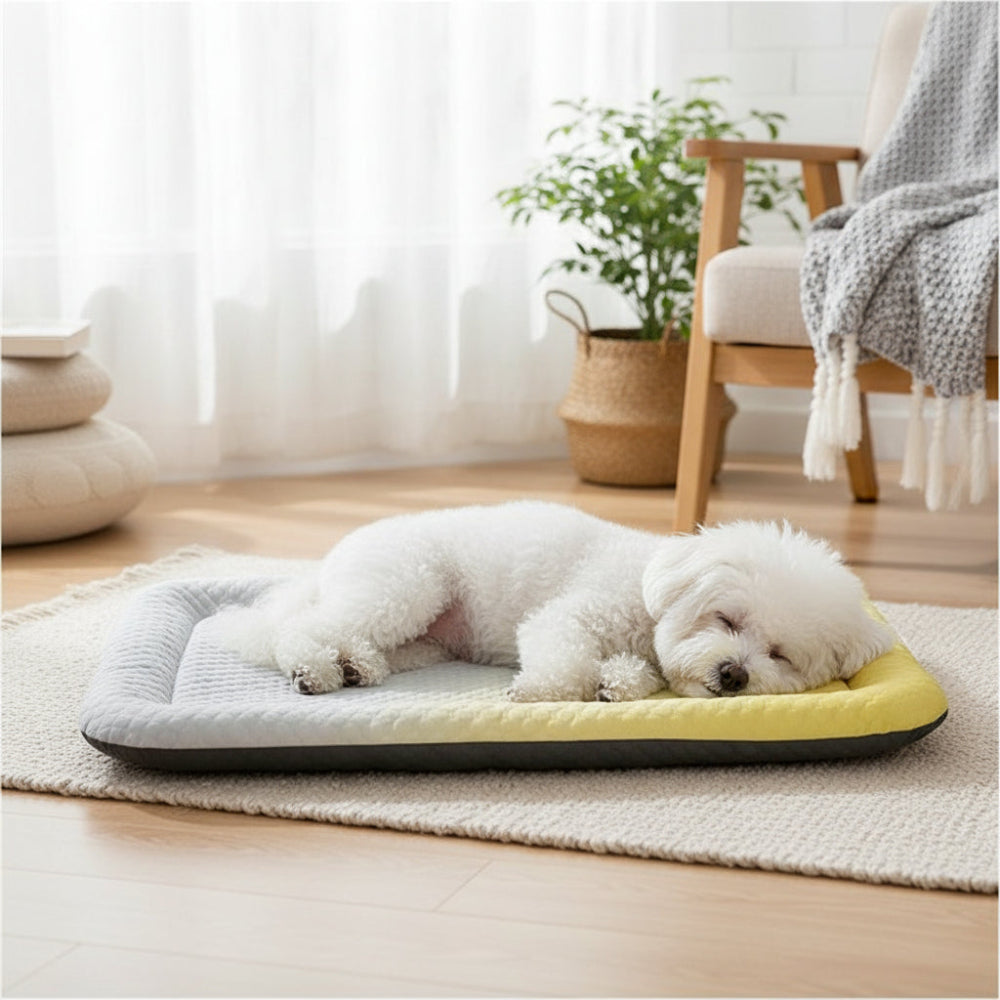 Selvkølende kæledyrsmåtte, vandtæt og åndbar hvilemåt­te til hunde og katte om sommeren