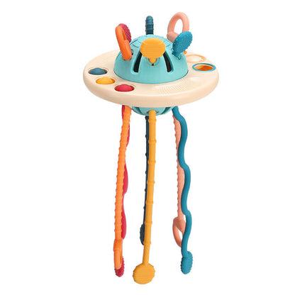 Sensory UFO Pull String Toy Baby Travel Activity Toy