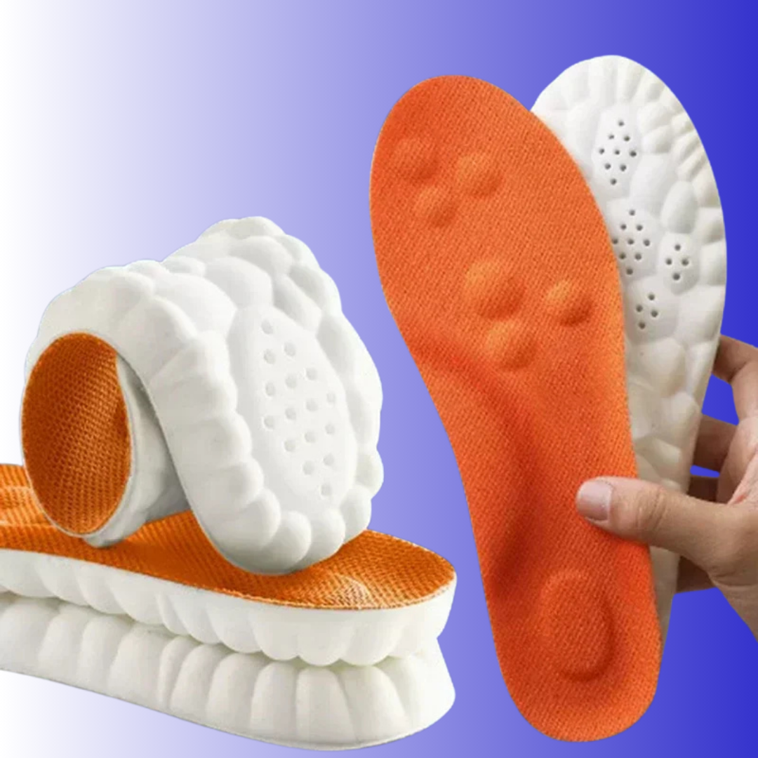 Shock Absorbing Massage Insoles with Arch Support