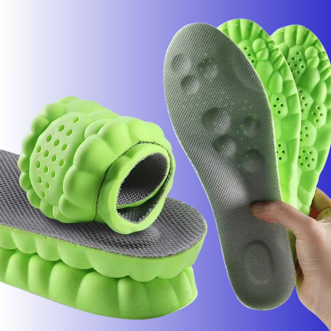 Shock Absorbing Massage Insoles with Arch Support
