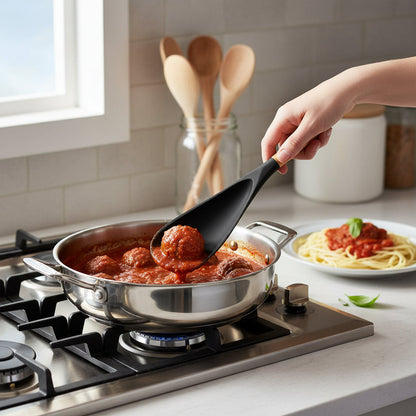 Silicone Cooking Spoon Spatula Heat Resistant Non Stick Kitchen Utensil