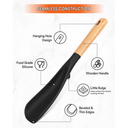Silicone Cooking Spoon Spatula Heat Resistant Non Stick Kitchen Utensil