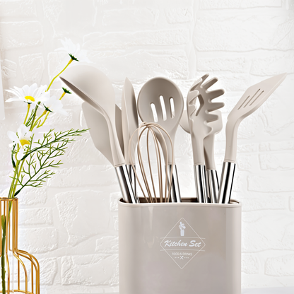 Silicone Kitchen Utensil Set Heat Resistant Cooking Tools