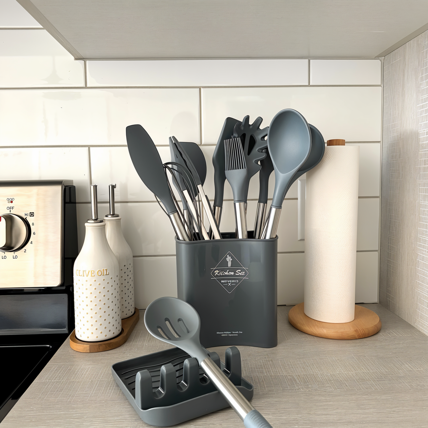 Silicone Kitchen Utensil Set Heat Resistant Cooking Tools