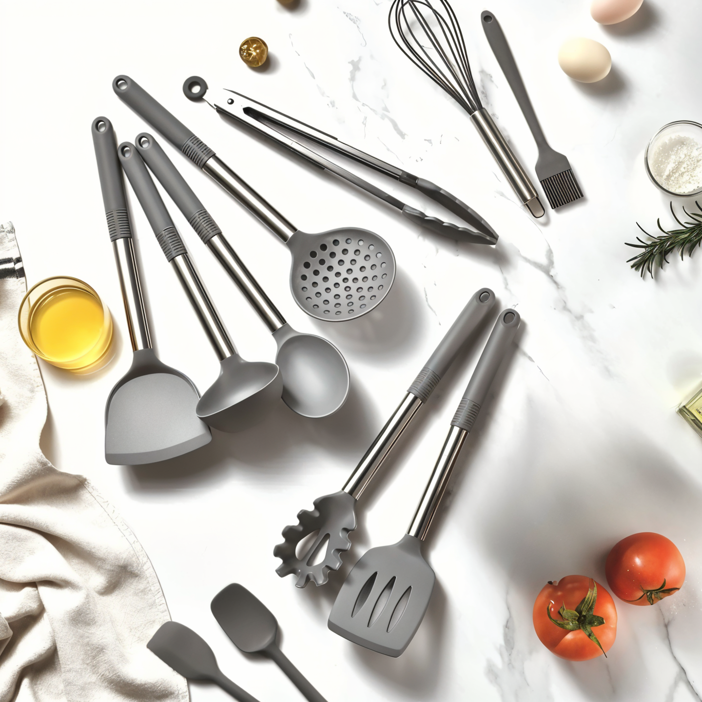 Silicone Kitchen Utensil Set Heat Resistant Cooking Tools