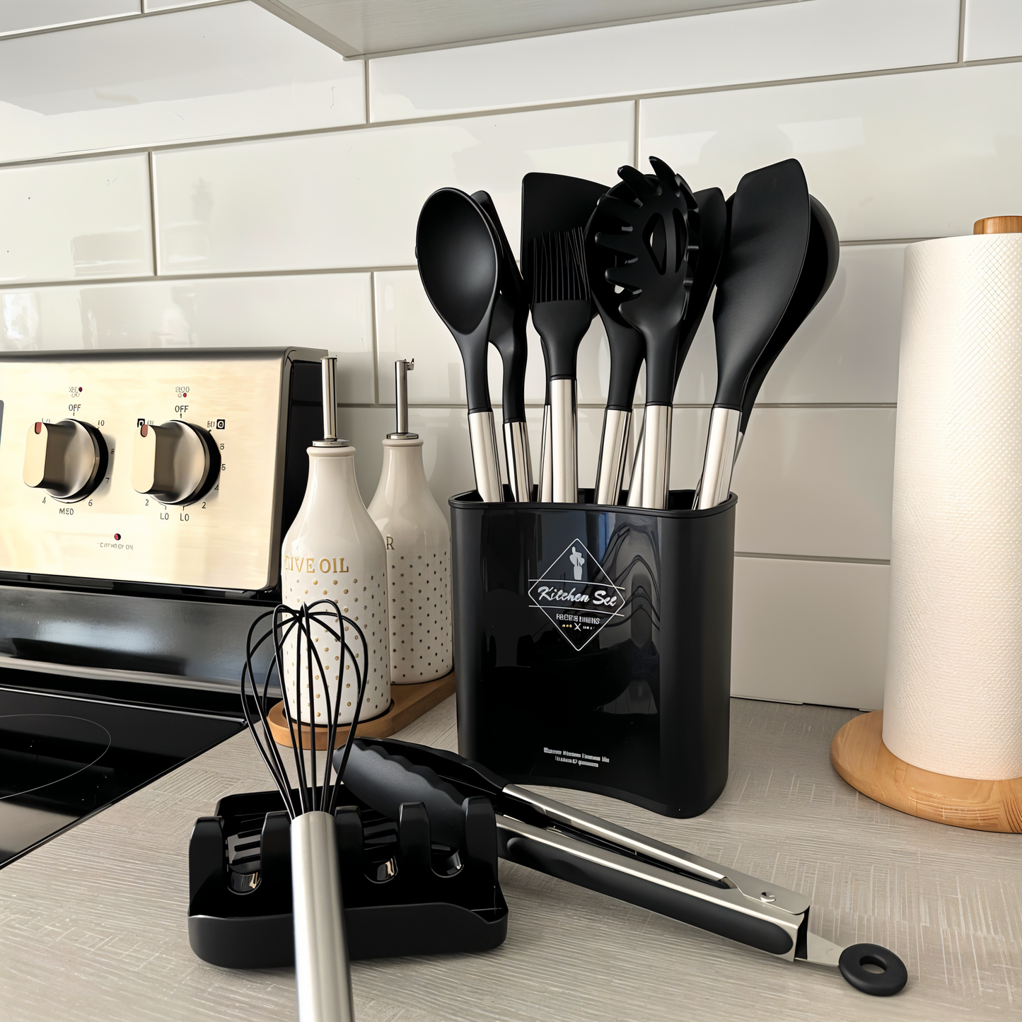 Silicone Kitchen Utensil Set Heat Resistant Cooking Tools