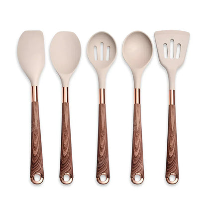Silicone Kitchen Utensil Set Heat Resistant Non Stick Cooking Tools Collection