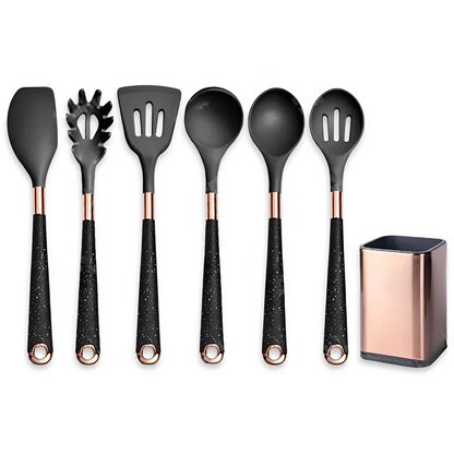 Silicone Kitchen Utensil Set Heat Resistant Non Stick Cooking Tools Collection