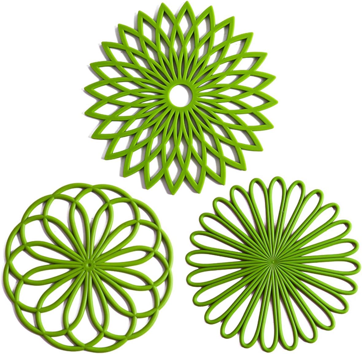 Silicone Trivet Set Heat Resistant Non Slip Hot Pot Pads