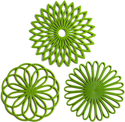 Silicone Trivet Set Heat Resistant Non Slip Hot Pot Pads