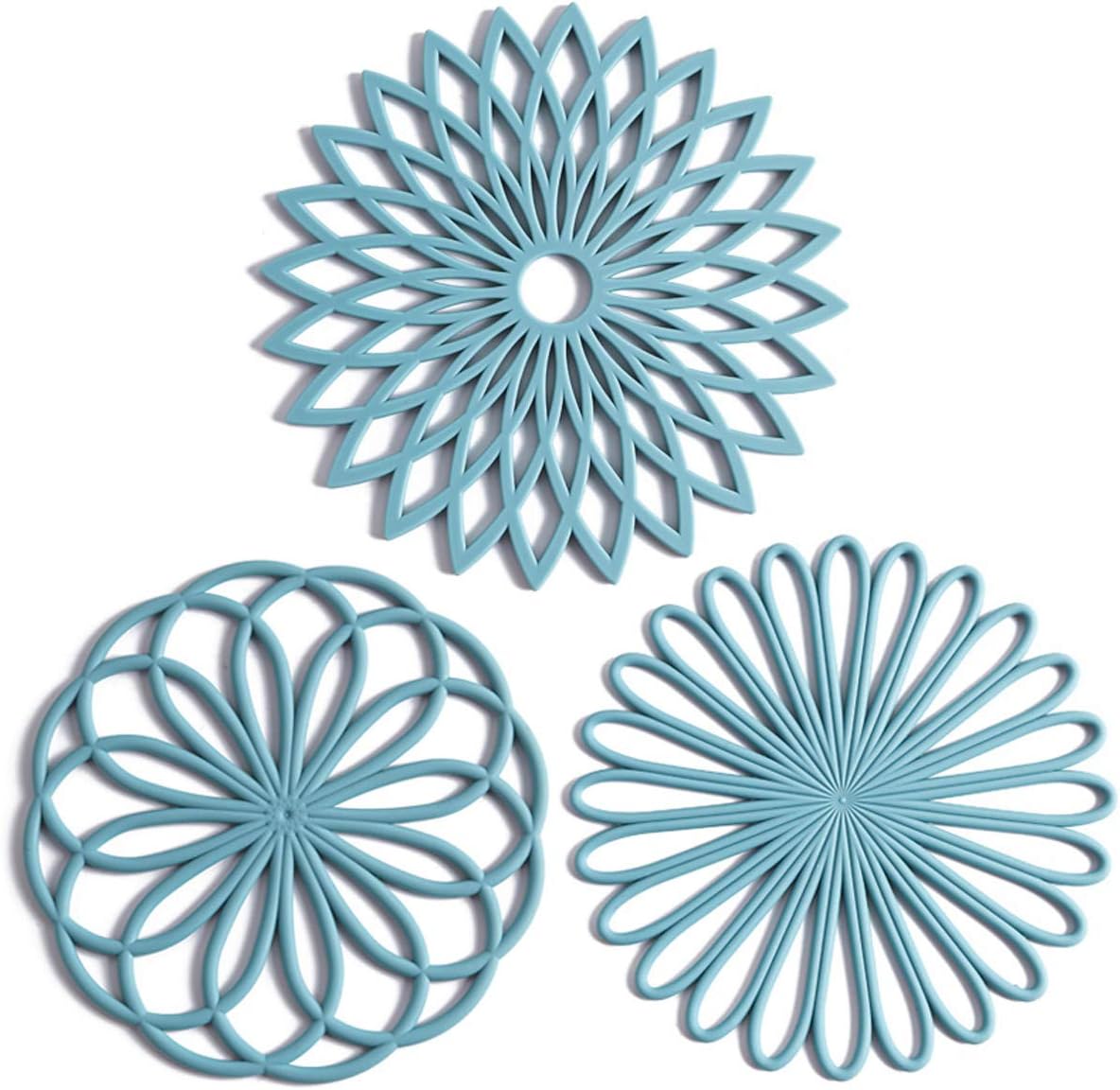 Silicone Trivet Set Heat Resistant Non Slip Hot Pot Pads