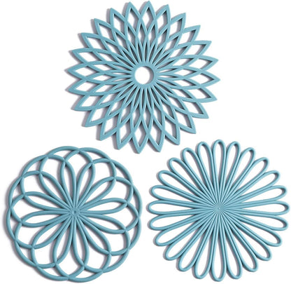 Silicone Trivet Set Heat Resistant Non Slip Hot Pot Pads