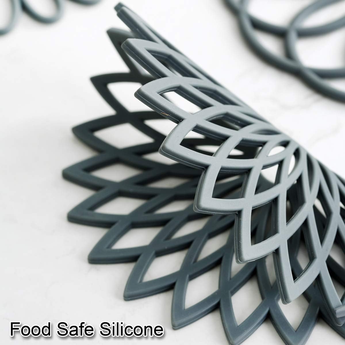 Silicone Trivet Set Heat Resistant Non Slip Hot Pot Pads