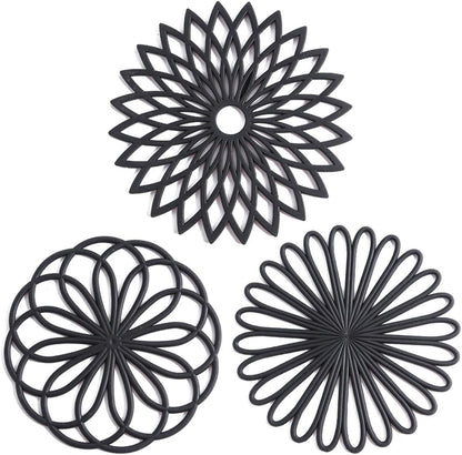 Silicone Trivet Set Heat Resistant Non Slip Hot Pot Pads