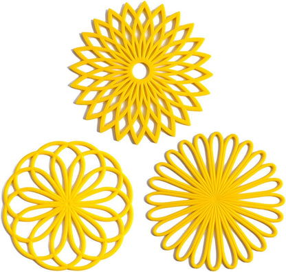 Silicone Trivet Set Heat Resistant Non Slip Hot Pot Pads