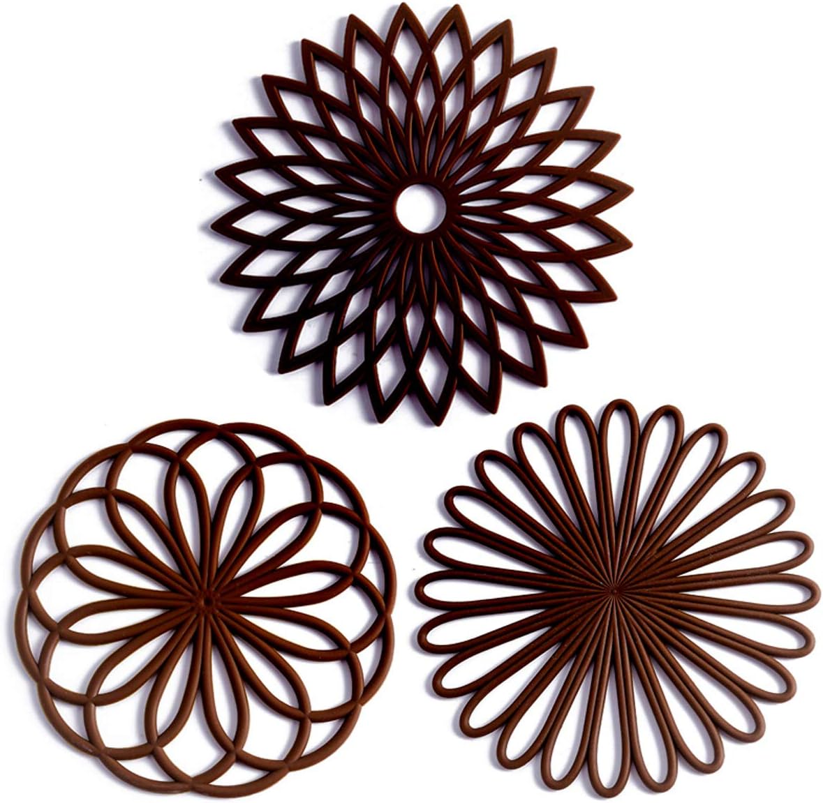 Silicone Trivet Set Heat Resistant Non Slip Hot Pot Pads
