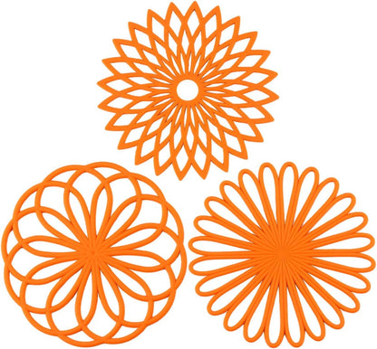 Silicone Trivet Set Heat Resistant Non Slip Hot Pot Pads