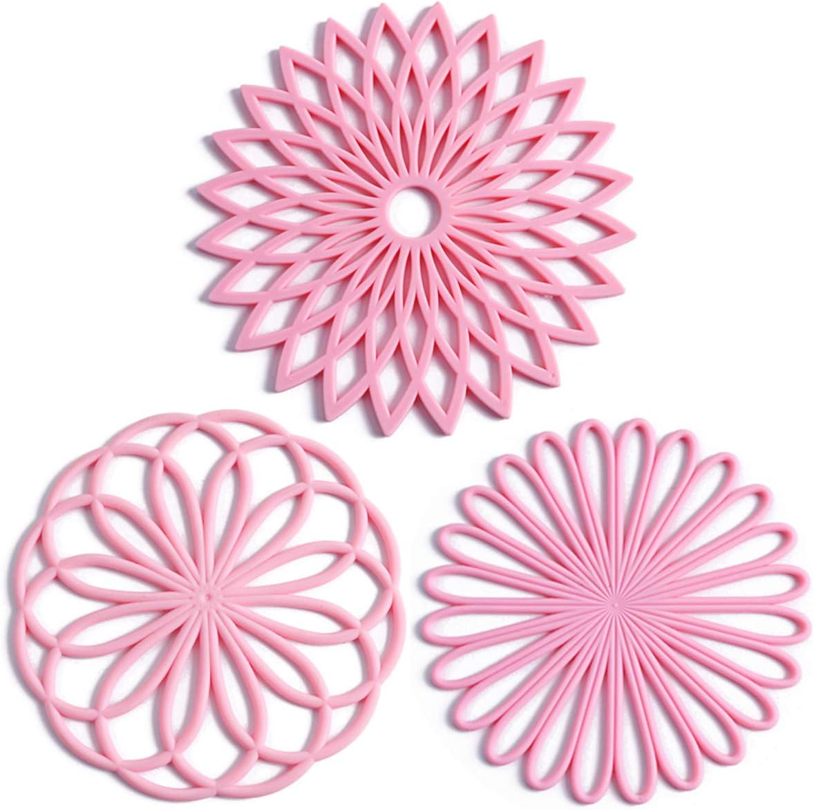 Silicone Trivet Set Heat Resistant Non Slip Hot Pot Pads