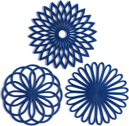 Silicone Trivet Set Heat Resistant Non Slip Hot Pot Pads