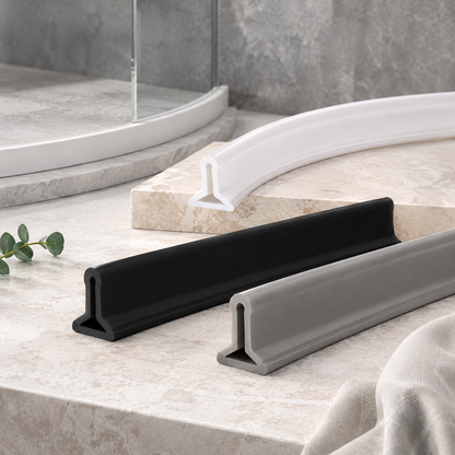 Silicone Water Stopper Strip with Adhesive Backing for Shower Edges and Bathroom Floors